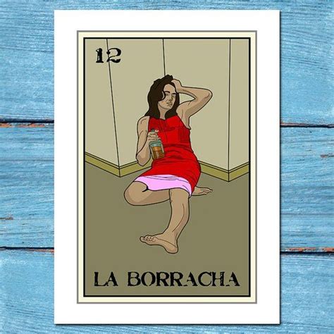 La Borracha Loteria 13x19 Art Printloteria Artloteria Etsy Loteria