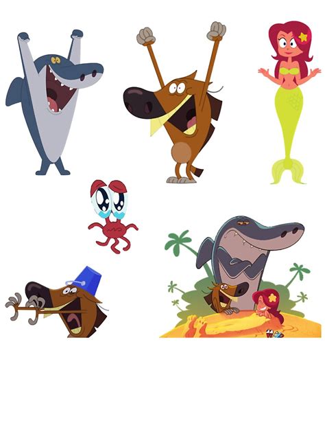 Zig And Sharko Cartoon Stickers Pack Kids T Shirt For Sale By