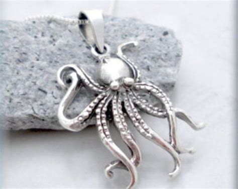 Tintenfisch Meerwasser Kette Alles Sterling Gef Llt Mit Etsy De