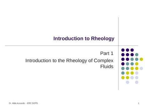 Ppt I Introduction To Rheology Dokumen Tips