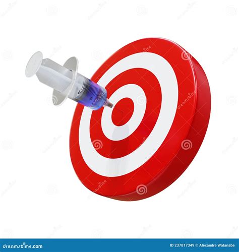 Bullseye Target Icon Symbol Syringe As Arrow Dart Targeting Sign 3D