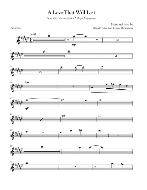 A Love That Will Last Arr David Lartey By Renee Olstead Sheet Music