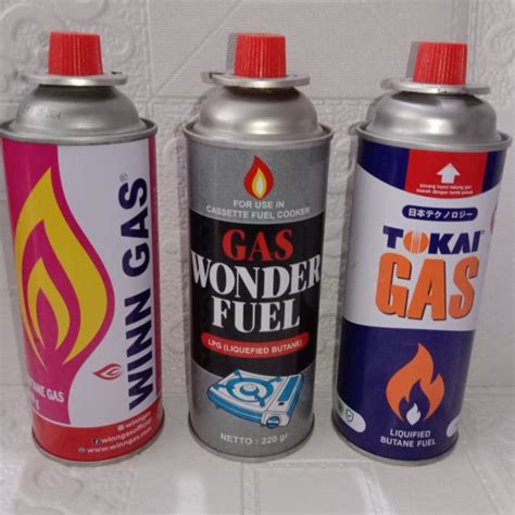 Jual Tabung Gas LPG Kaleng Merk Tokai BRIGHT Winn Gas HI COOK KOMPOR