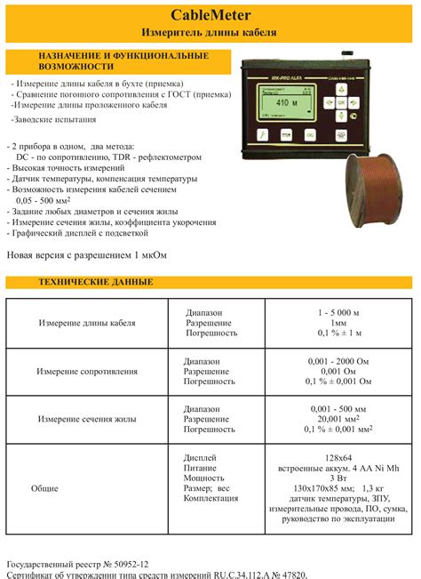 "Связьприбор" - Прибор для измерения длины кабеля CableMeter| ОАО ...