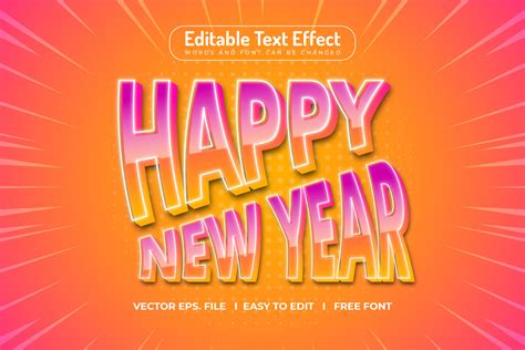 Happy Newyear Editable D Text Effects Graphic By Shamimblog Creative