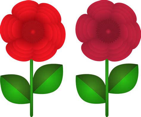fleurs rouges clipart art images vectorielles gratuites sur pixabay