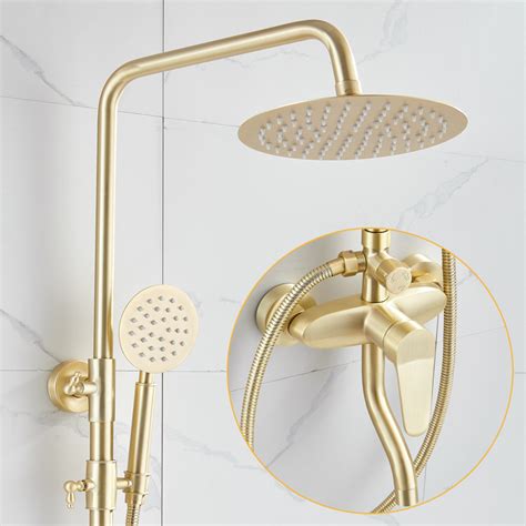 Nordic Brass Simple Light Luxury Brushed Gold All Copper Hot And Cold Water Lifting Golden