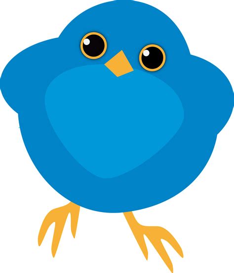 cheerful blue bird illustration  clipart  kids education