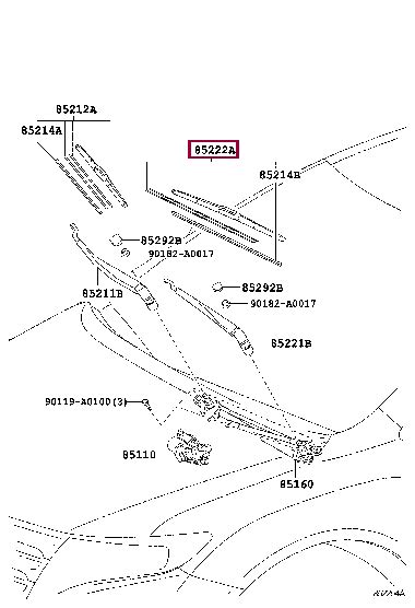 Toyota eShop | Щетки Toyota Venza 2013-2015