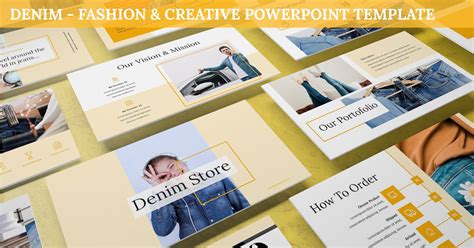 Denim Fashion And Creative Powerpoint Template By Slidefactory On