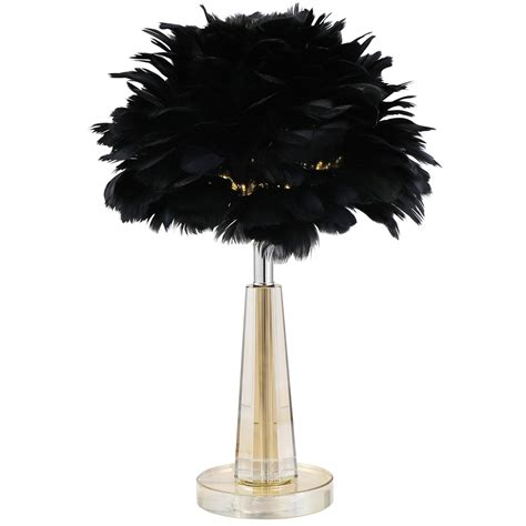 Настольная лампа с перьями Plumage Black Table Lamp по цене 7 100 руб ...