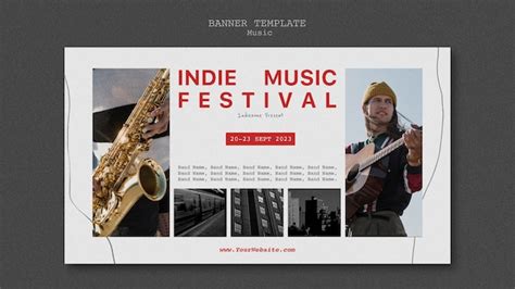 Free Psd Flat Design Indie Music Banner Template