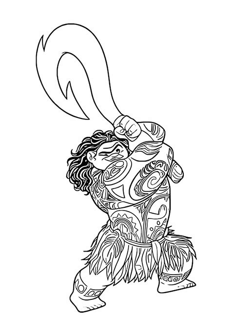 Desenho Do Maui - Desenhos do Maui para colorir - Bora Colorir