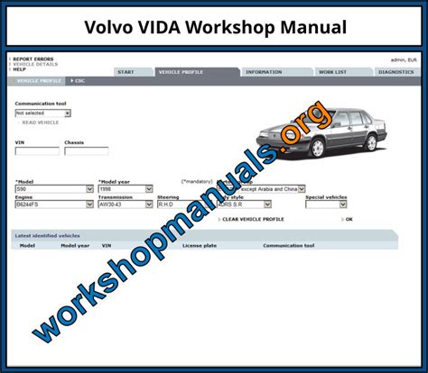 VOLVO VIDA Workshop Repair Manual Download