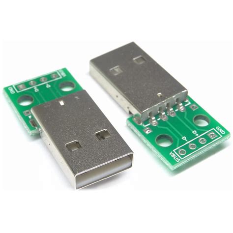 254mm 10pcs Mini Micro Usb Pcb Type Parts To Dip Adapter Connector Module Board Panel Female 4