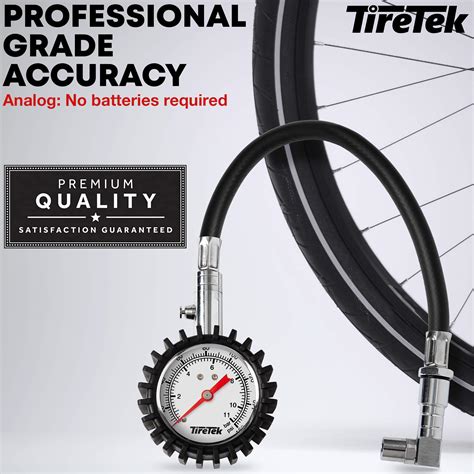 Buy TireTek Road Bike Tire Pressure Gauge 160 PSI With Interchangeable