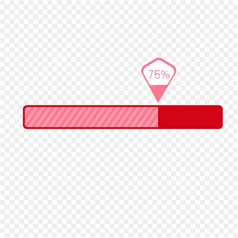 Progress Bar Clipart PNG Images Red Rectangle Progress Bar Decorative