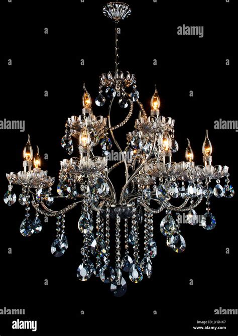 contemporary glass chandelier stock photo alamy