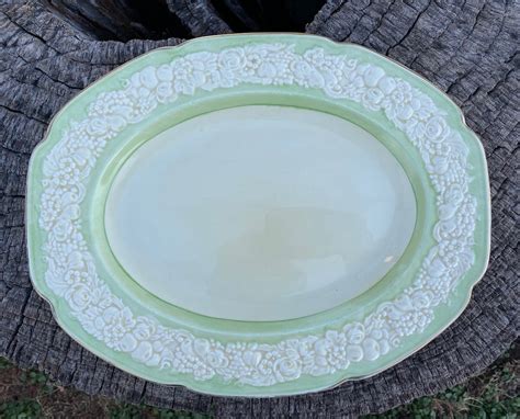 Vintage Crown Ducal Florentine Oval Platter X Made In England