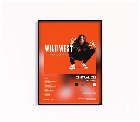 Central Cee "Wild West" Album Poster – Rapper Posters