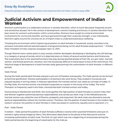 Judicial Activism And Empowerment Of Indian Women Essay Example