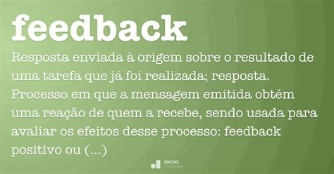 O Que Significa A Palavra Feedback