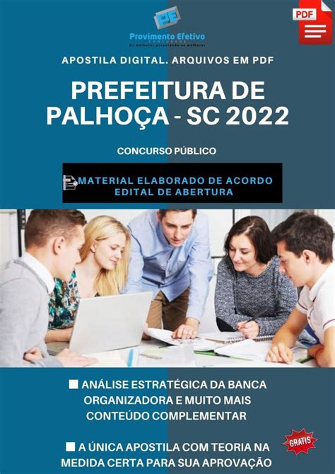 Provimento Efetivo Concursos Apostila Prefeitura Palhoça SC 2022