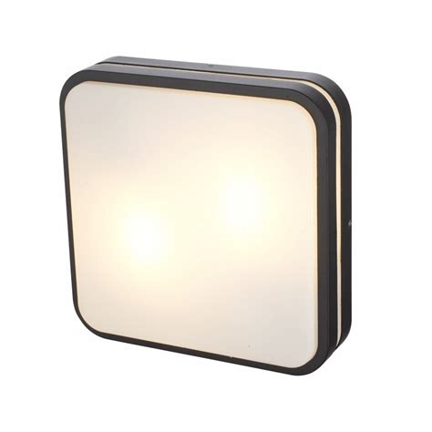 Square Design Exterior Wall Lamp Black Seb LumenXL