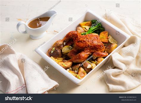 Rustic Style Home Cooked Roast Chicken Stock Photo 2239972633 | Shutterstock