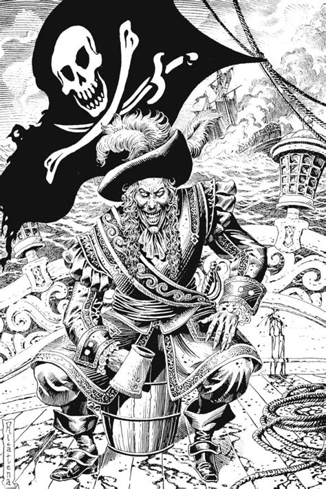 Pirate Drawing Sketch Mainlmiller7 Pirate Art