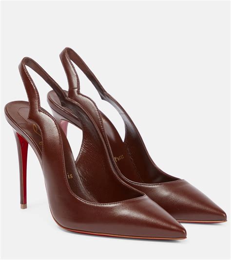 Nudes Hot Chick Leather Pumps In Brown Christian Louboutin Mytheresa