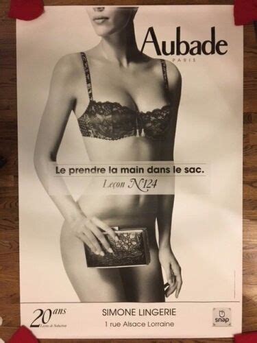 Original Aubade French Lingerie Advertising Sexy Sided Poster XLARGE EBay