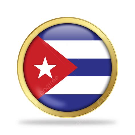 Cuba Flag Clipart Transparent Background Cuba Flag Icon Png Gold