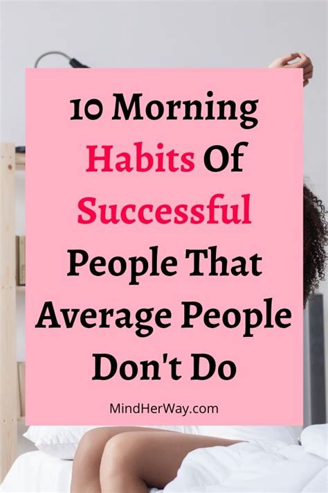 important morning habits  successful people mind