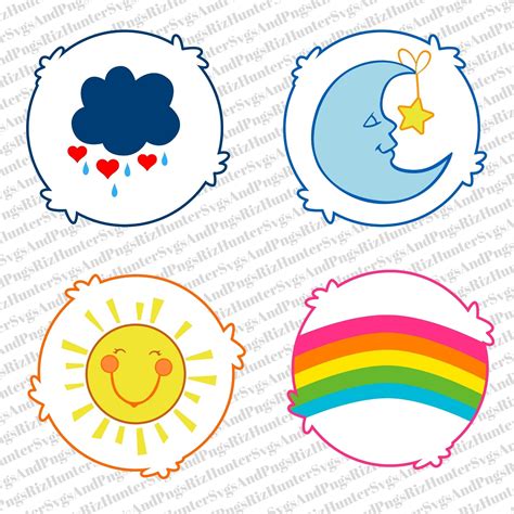 42 Care Bears Belly Badges Svg Png Bundle Care Bear Belly Badges T