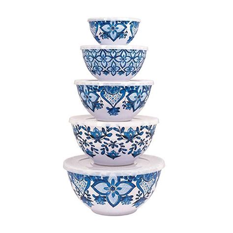 French Country Melamine Mixing Bowl Set 10 Pieces