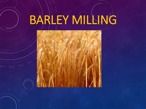 Barley processing | PPTX