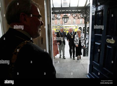 The Three Lord Mayors Left To Right Dublins Lord Mayor Paddy Burke