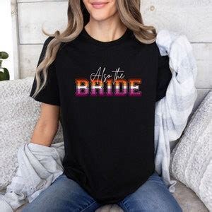 Lesbian Bachelorette Party Tshirts Two Brides Squad Matching Bridal Shower Shirts LGBTQ Pride