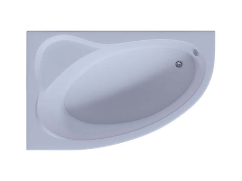 Акриловая ванна асимметричная Aquatek Фиджи левая 170х110 на каркасе.