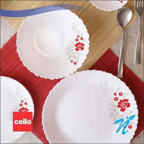 White Ceramic Cello Dinner Set - 20 Pcs, Rs 1256 /set Newgenn India