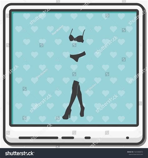 Woman Lingerie Flat Vector Icon Stockings Stock Vector Royalty Free 1023388972 Shutterstock