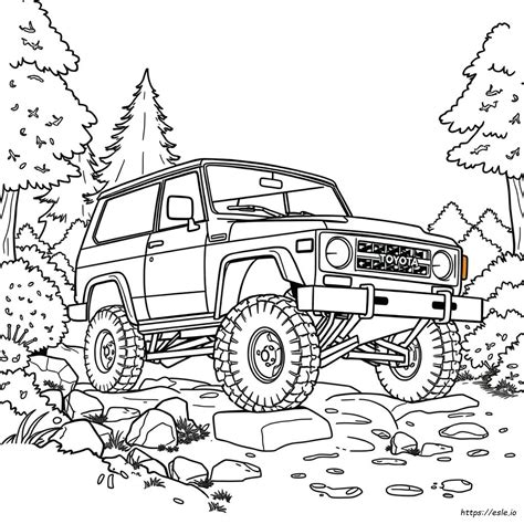 Lifted Toyota Land Cruiser Coloring Pages