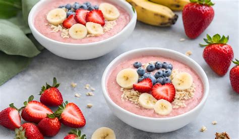 Strawberry Banana Smoothie Bowl Recipe