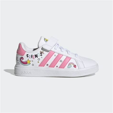 Adidas X Disney Grand Court Minnie Mouse Elastic Laces Top Strap Shoes