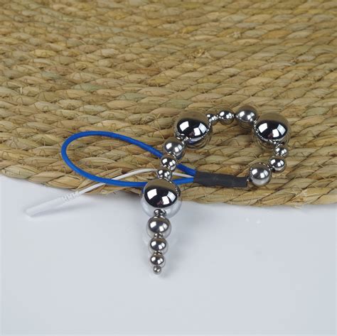 E Stim Stainless Steel Anal Bead Plug Unipolar Electric Pulse Vagina Plug Solid Beads Etsy