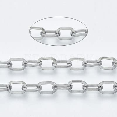 304 Stainless Steel Paperclip Chains Beadpark