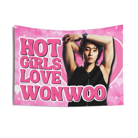 Svt Wonwoo Hot Girls Concert Banner Seventeen Members Kpop Flag Svt Album Merch Gift Ideas