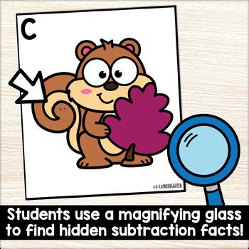 Fall Subtraction | Hidden Math Facts by KC Kindergarten | TPT