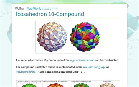 Icosahedron Compound From Wolfram Mathworld